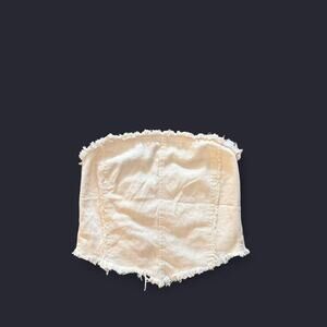 White fox Strapless Corset